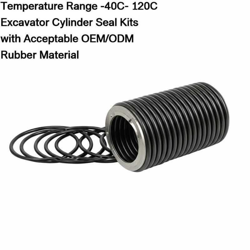 Temperature Range -40C- 120C Excavator Cylinder Seal Kits with Acceptable OEM/ODM and Rubber Material